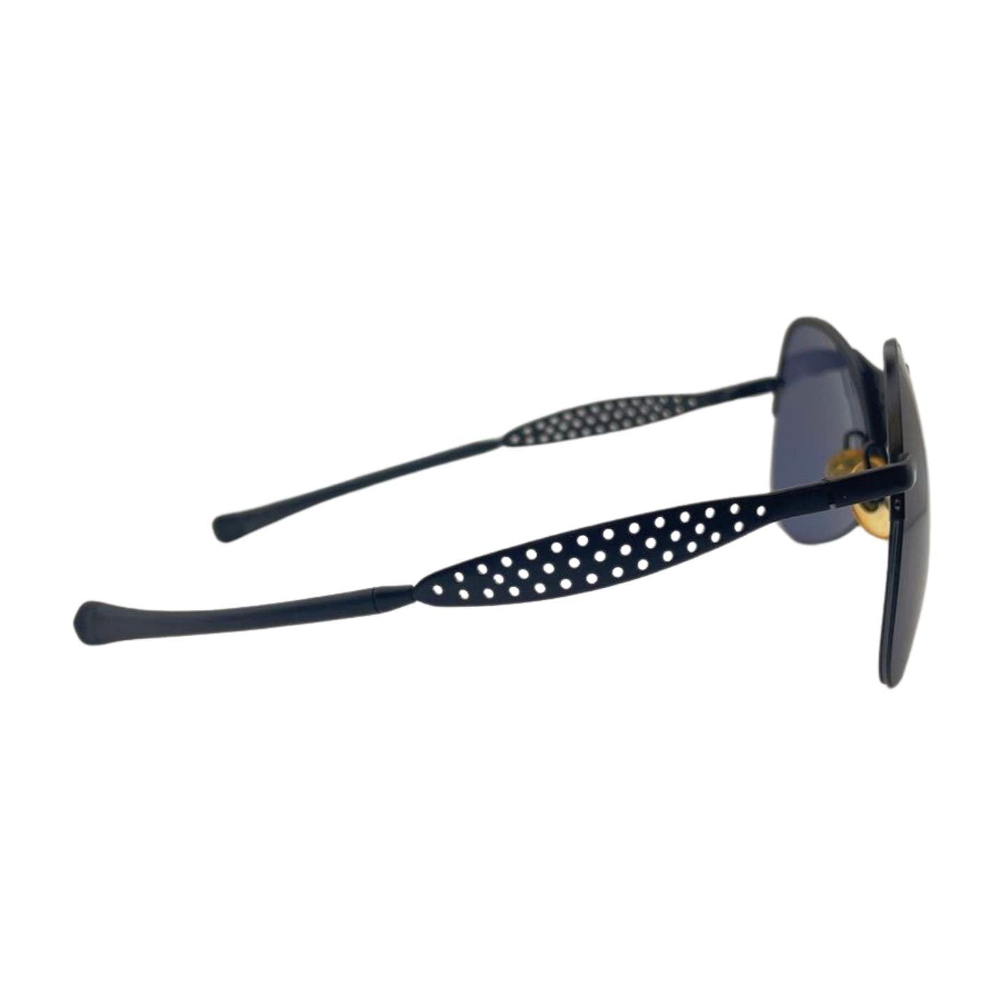 Chanel Black and Gold Mesh 90s Sunglasses - Le Look