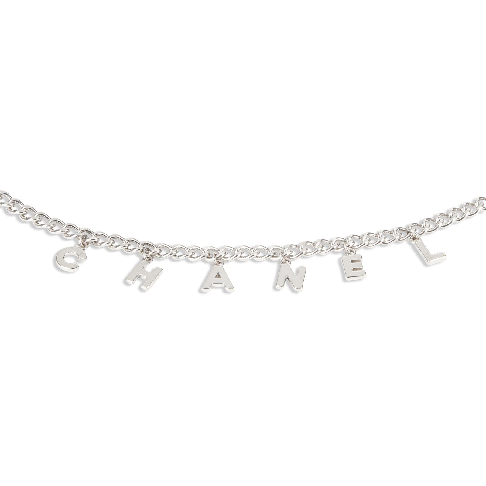 Chanel Logo Chain Belt Silver - Le Look