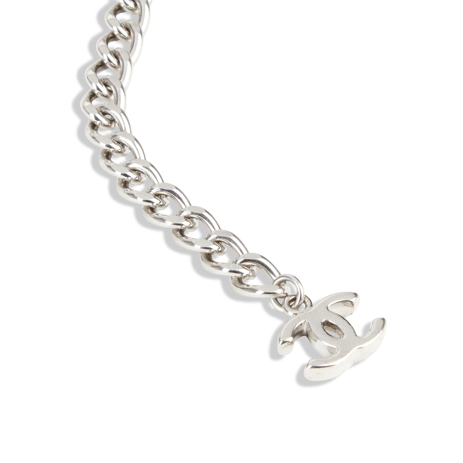 Chanel Logo Chain Belt Silver - Le Look