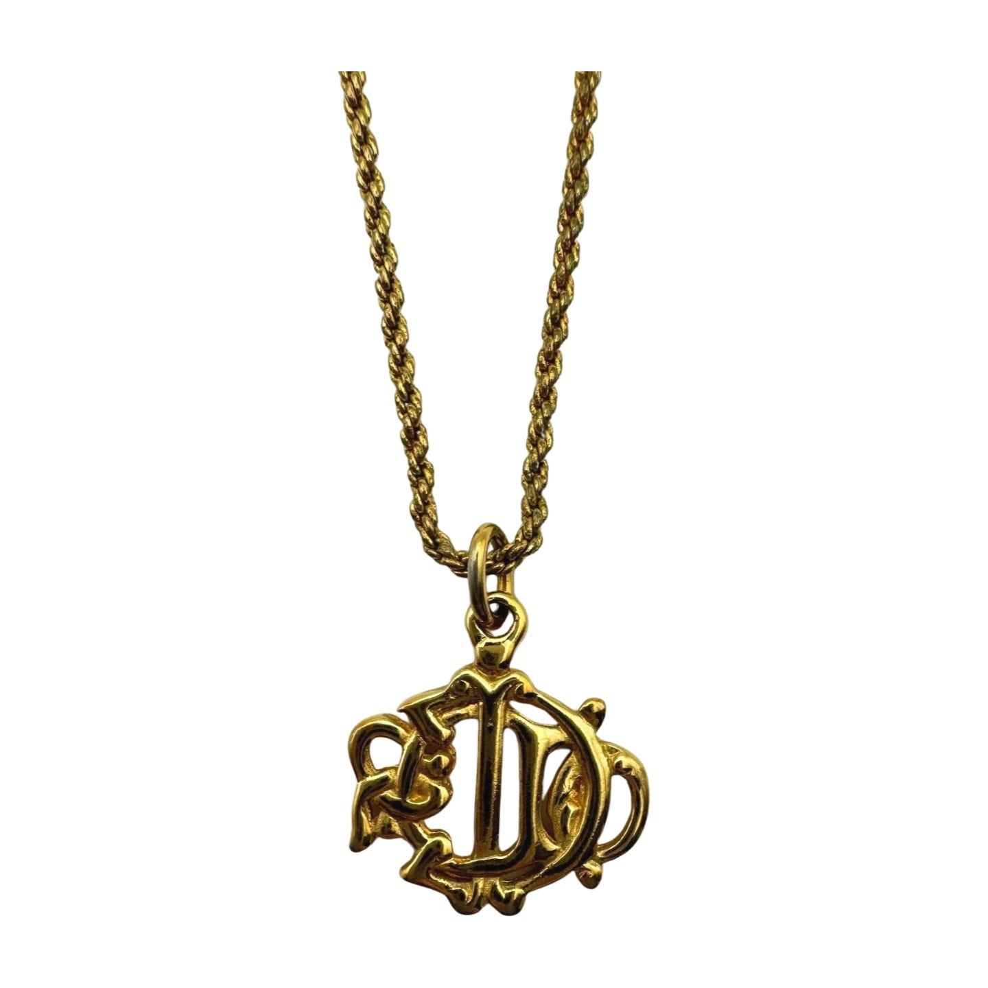 Christian Dior Mini Logo Insignia Necklace - Le Look