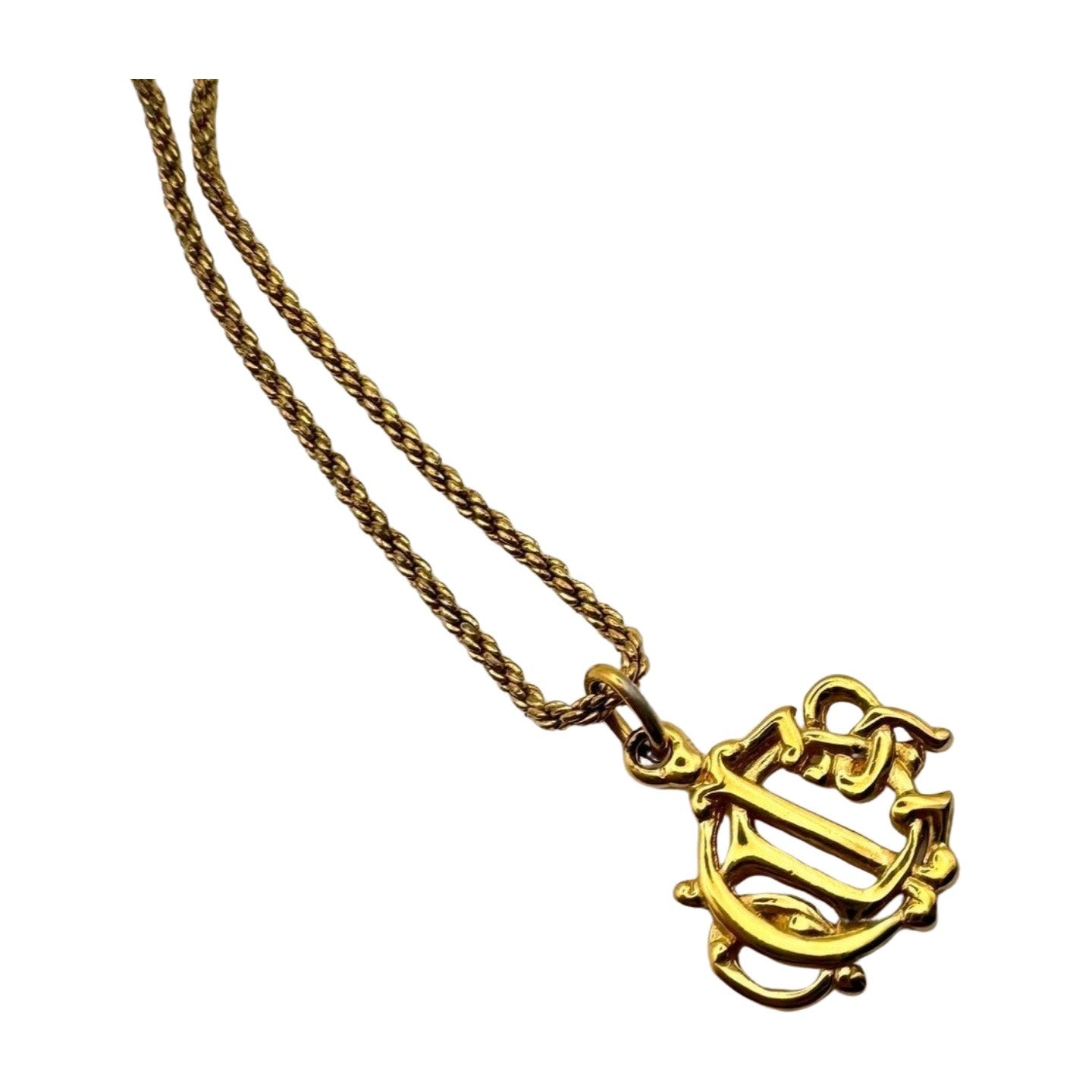 Christian Dior Mini Logo Insignia Necklace - Le Look