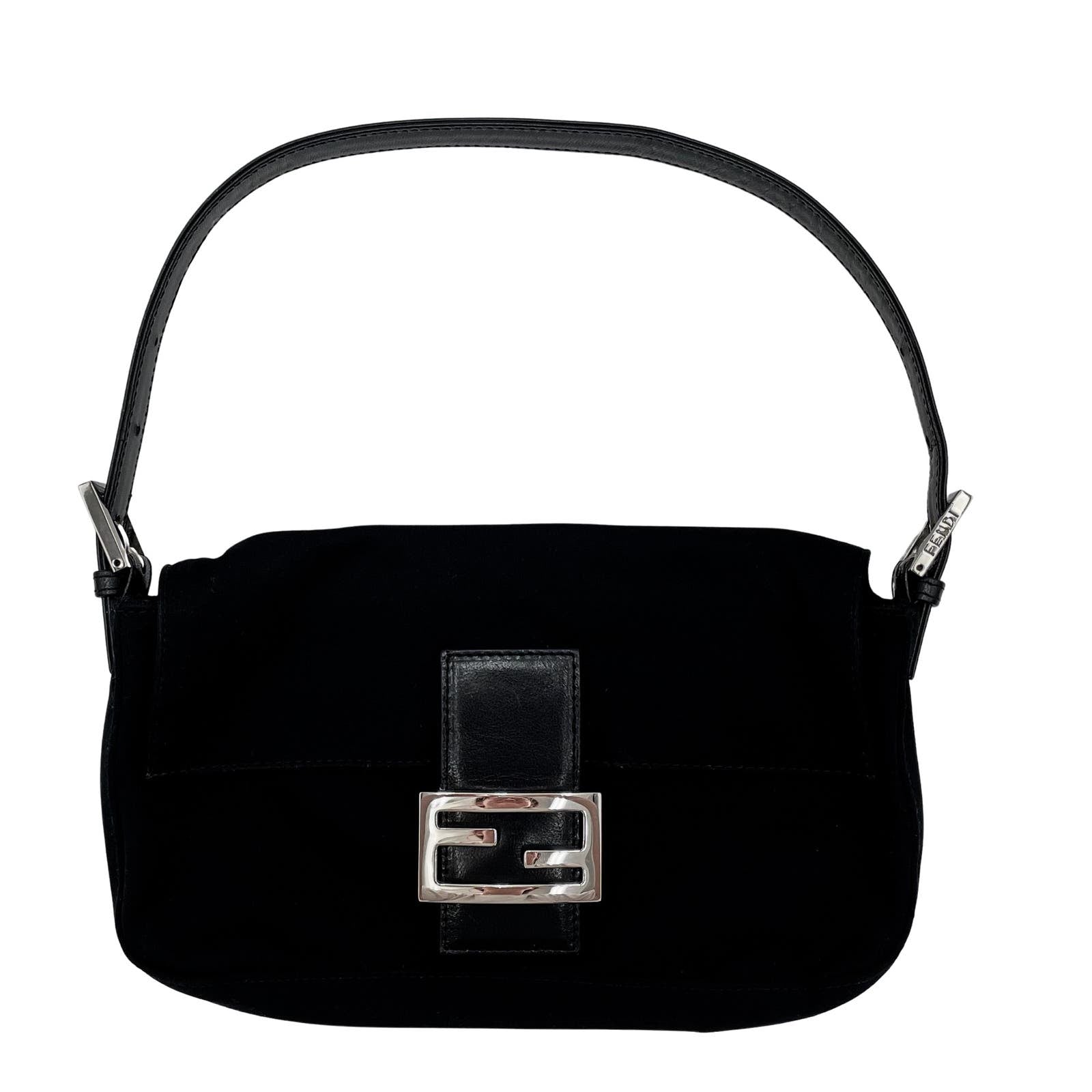 Fendi Baguette Bag Black Neoprene - Le Look