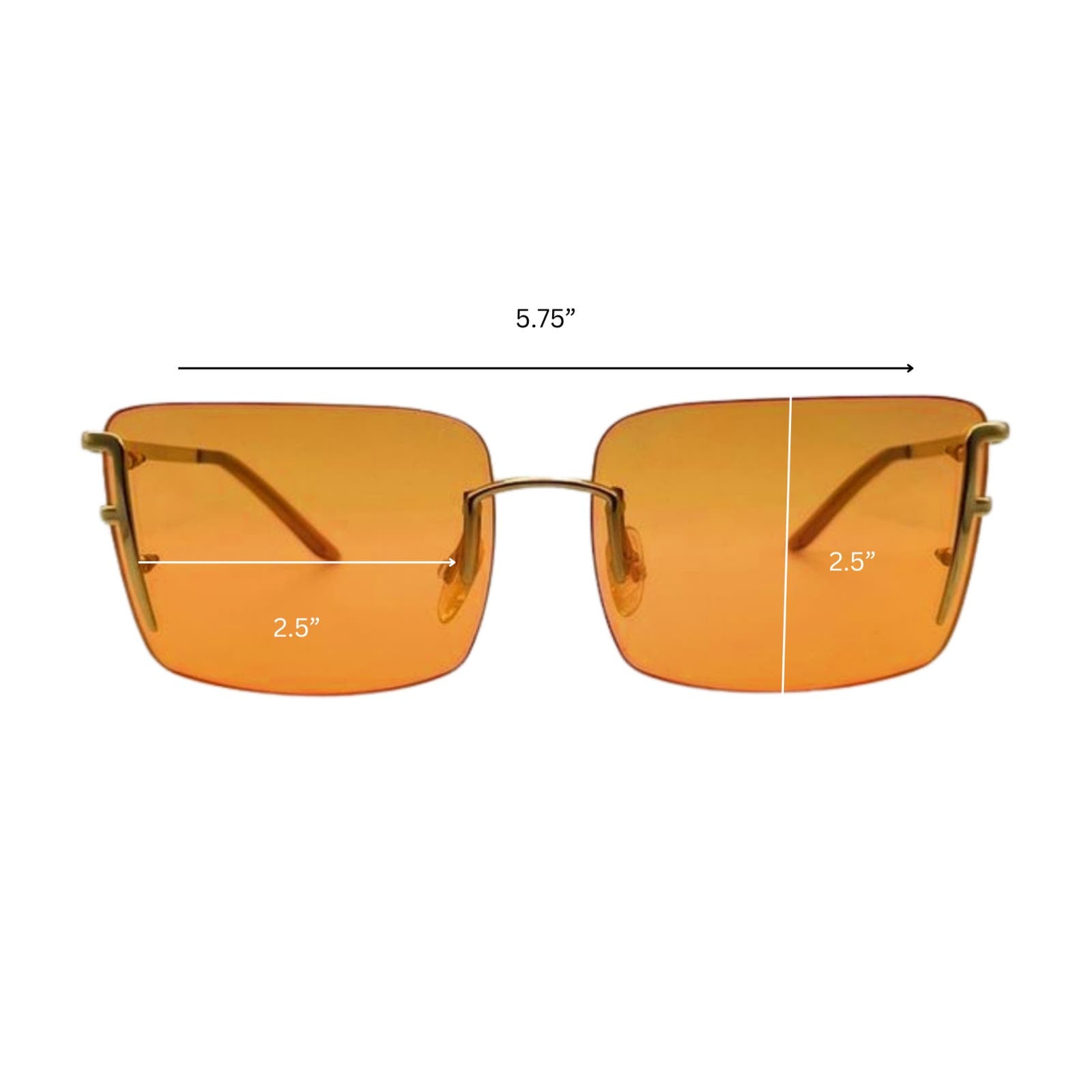 Fendi Orange Metal Sunglasses - Le Look