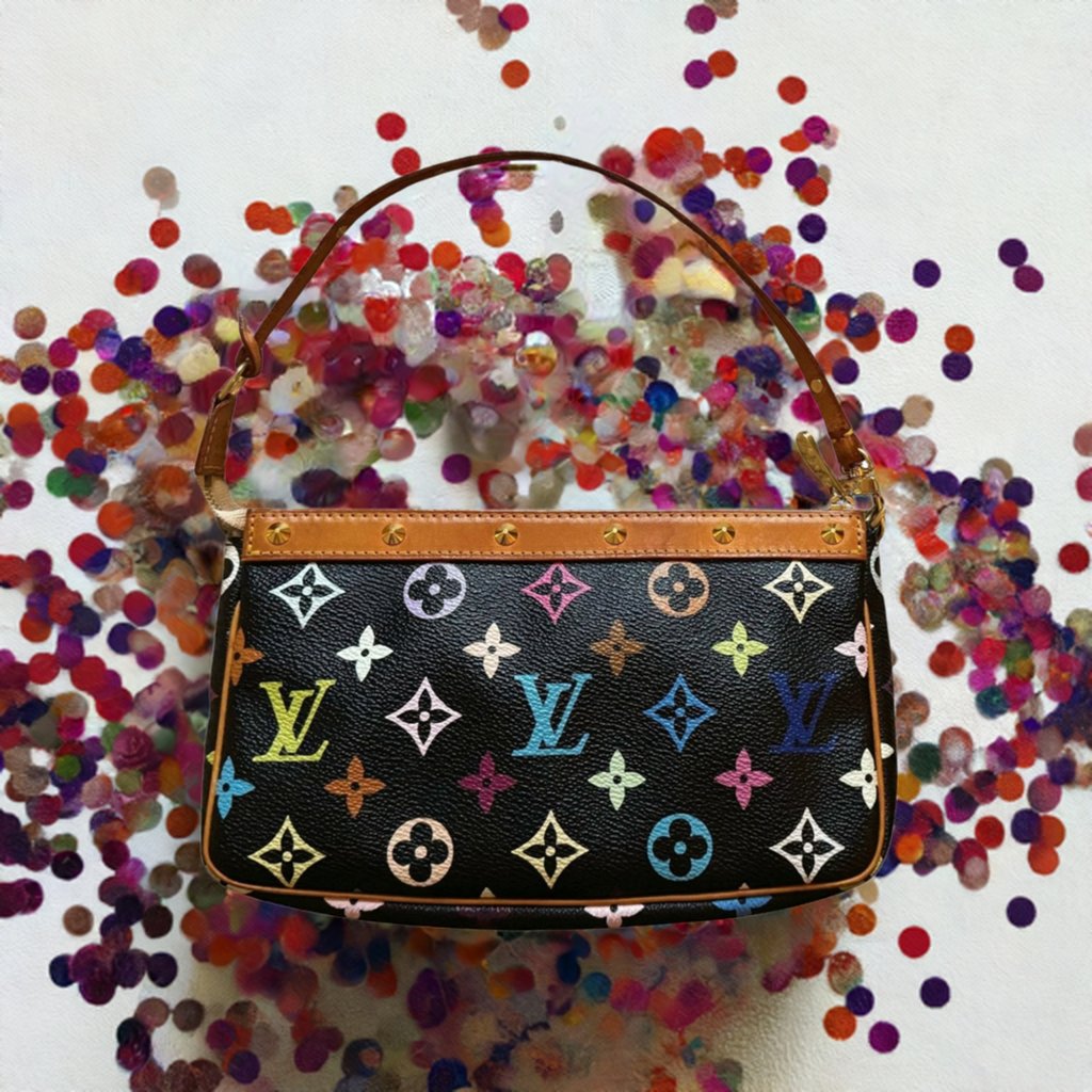 Louis Vuitton Black Multicolor Pochette - Le Look