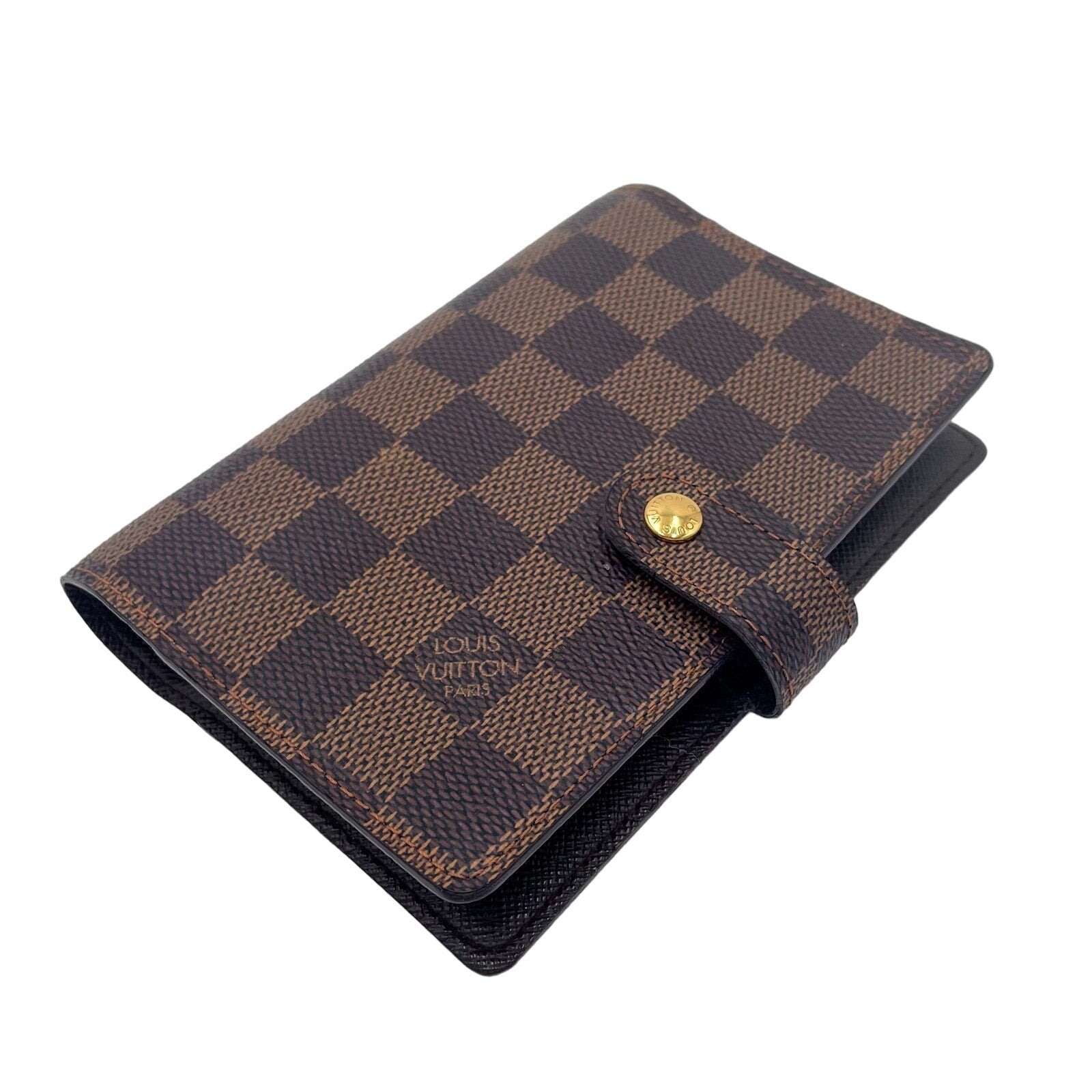 100% AUTHENTIC Louis Vuitton outlets Vintage Damier Ebene Small Ring Agenda PM Cover