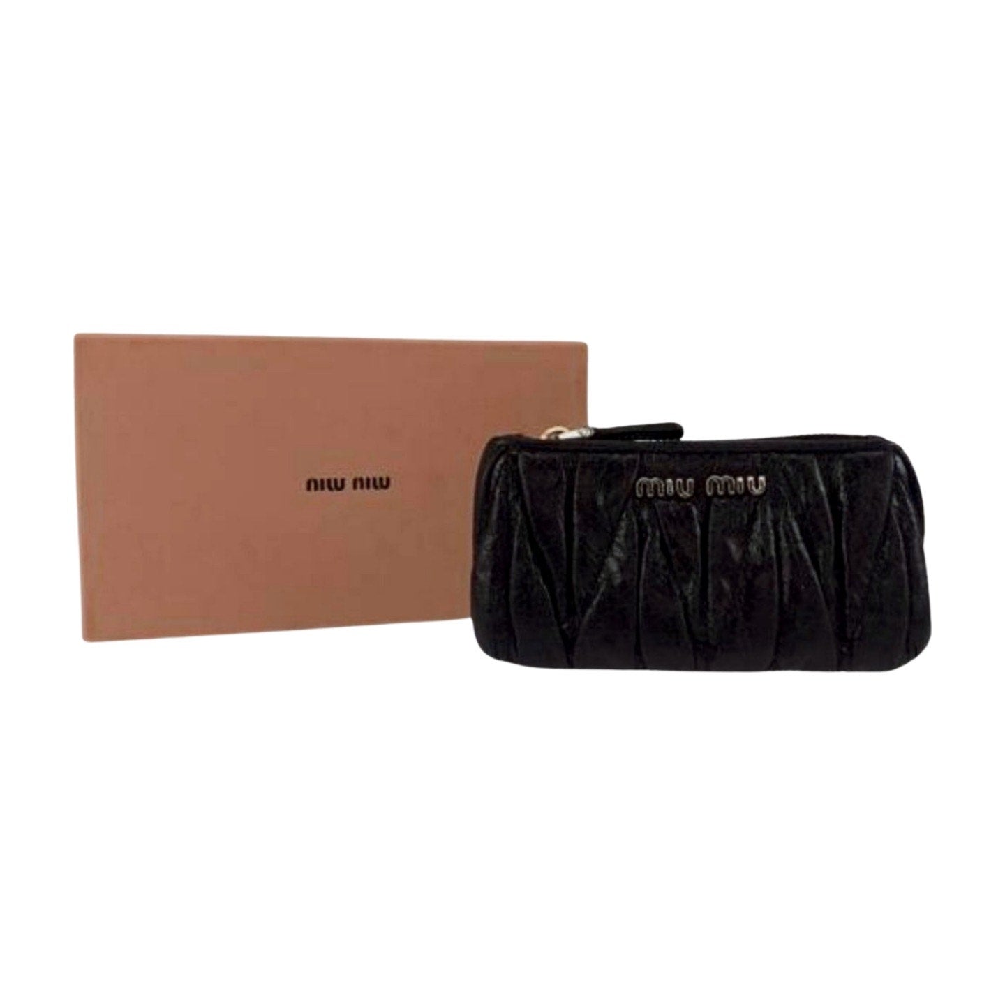 Miu Miu Matelasse Wallet Coin Purse Key Ring - Le Look