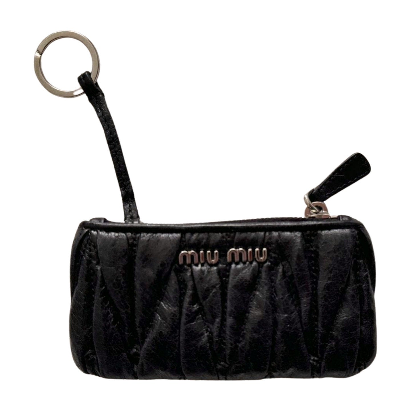 Miu Miu Matelasse Wallet Coin Purse Key Ring - Le Look