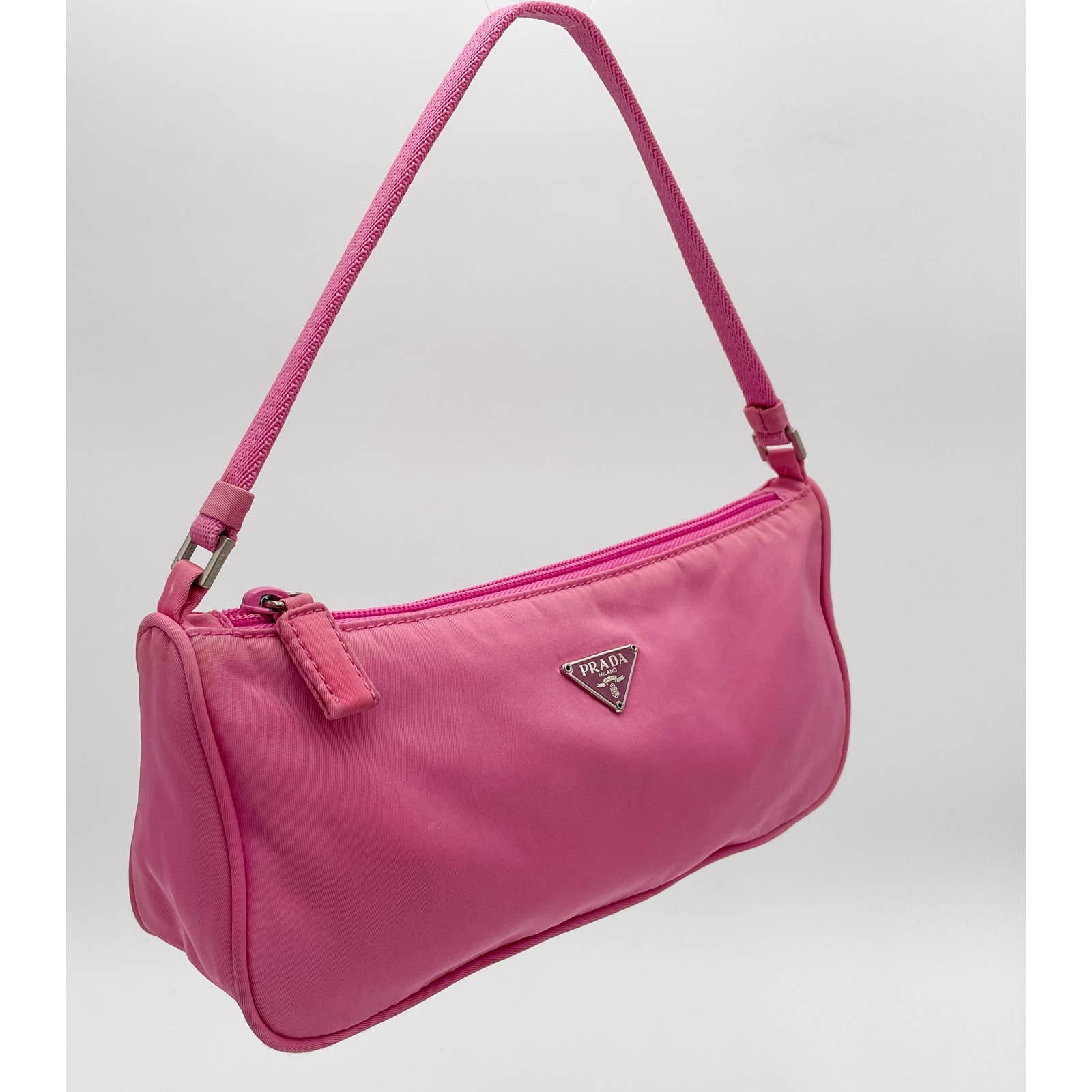 Prada Nylon Shoulder Bag Pink - Le Look