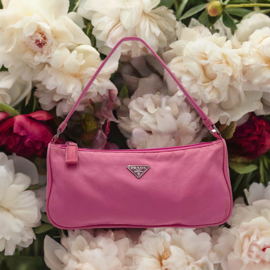 Prada Nylon Shoulder Bag Pink - Le Look