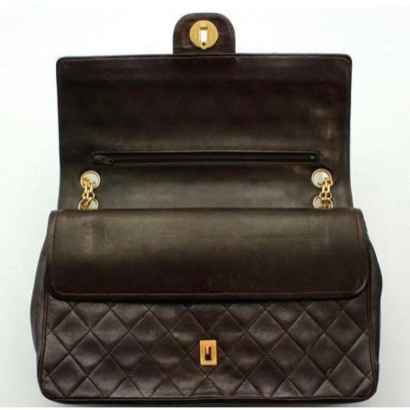 Rare Vintage Chanel Two - Tone Double Flap Bag - Le Look