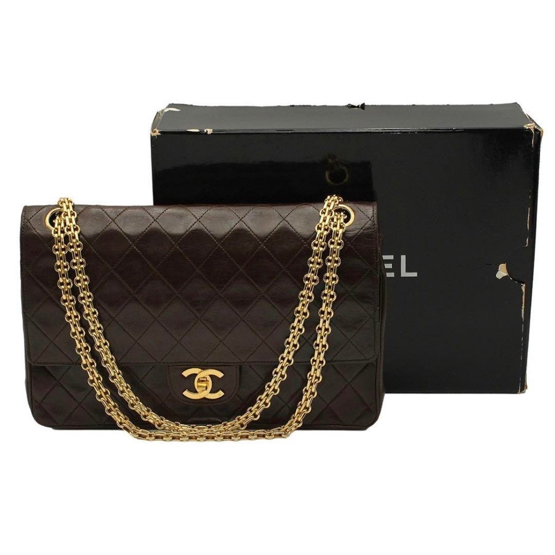 Rare Vintage Chanel Two - Tone Double Flap Bag - Le Look