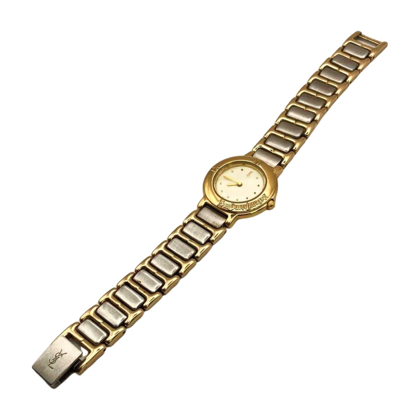 Saint Laurent YSL Two Tone Watch - Le Look