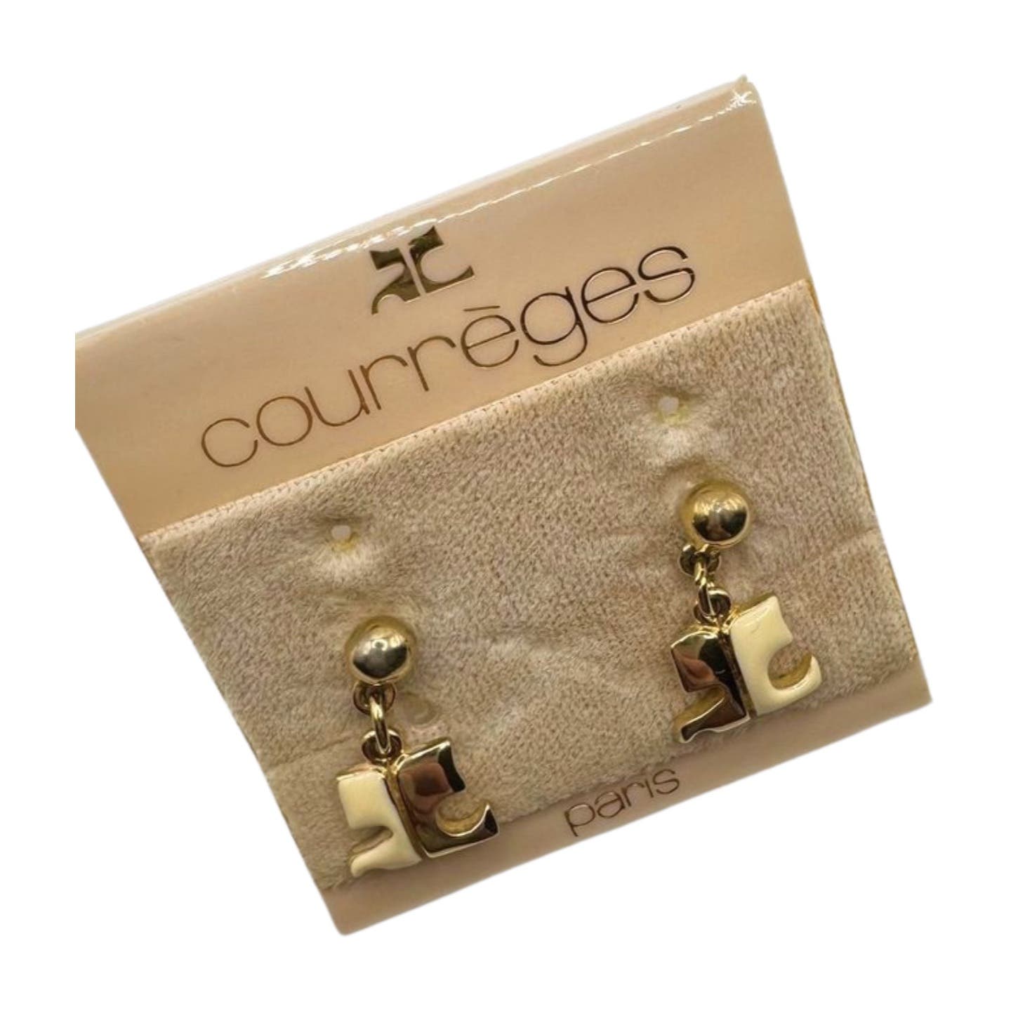 Vintage Courrèges Logo Earrings - Le Look