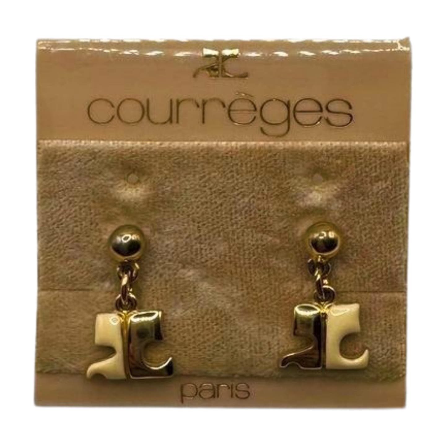 Vintage Courrèges Logo Earrings - Le Look