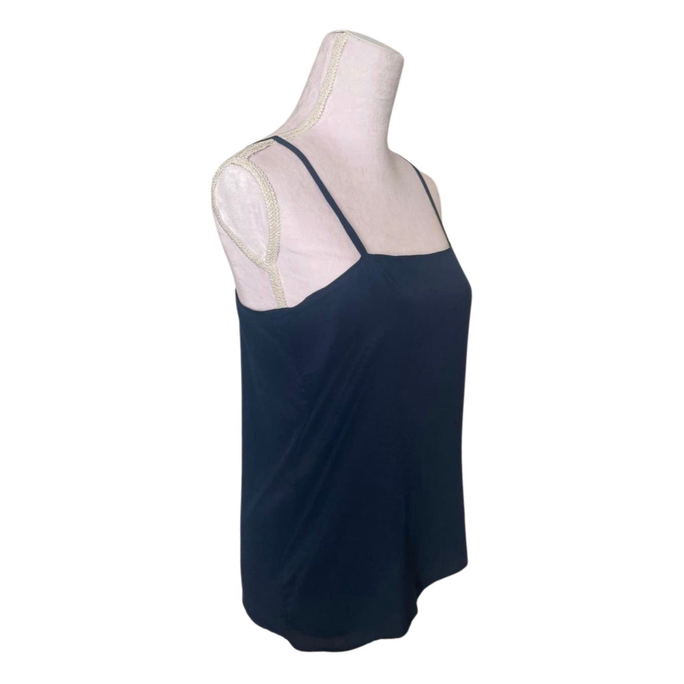 Vintage Gucci Navy Blue Silk Tank - Le Look