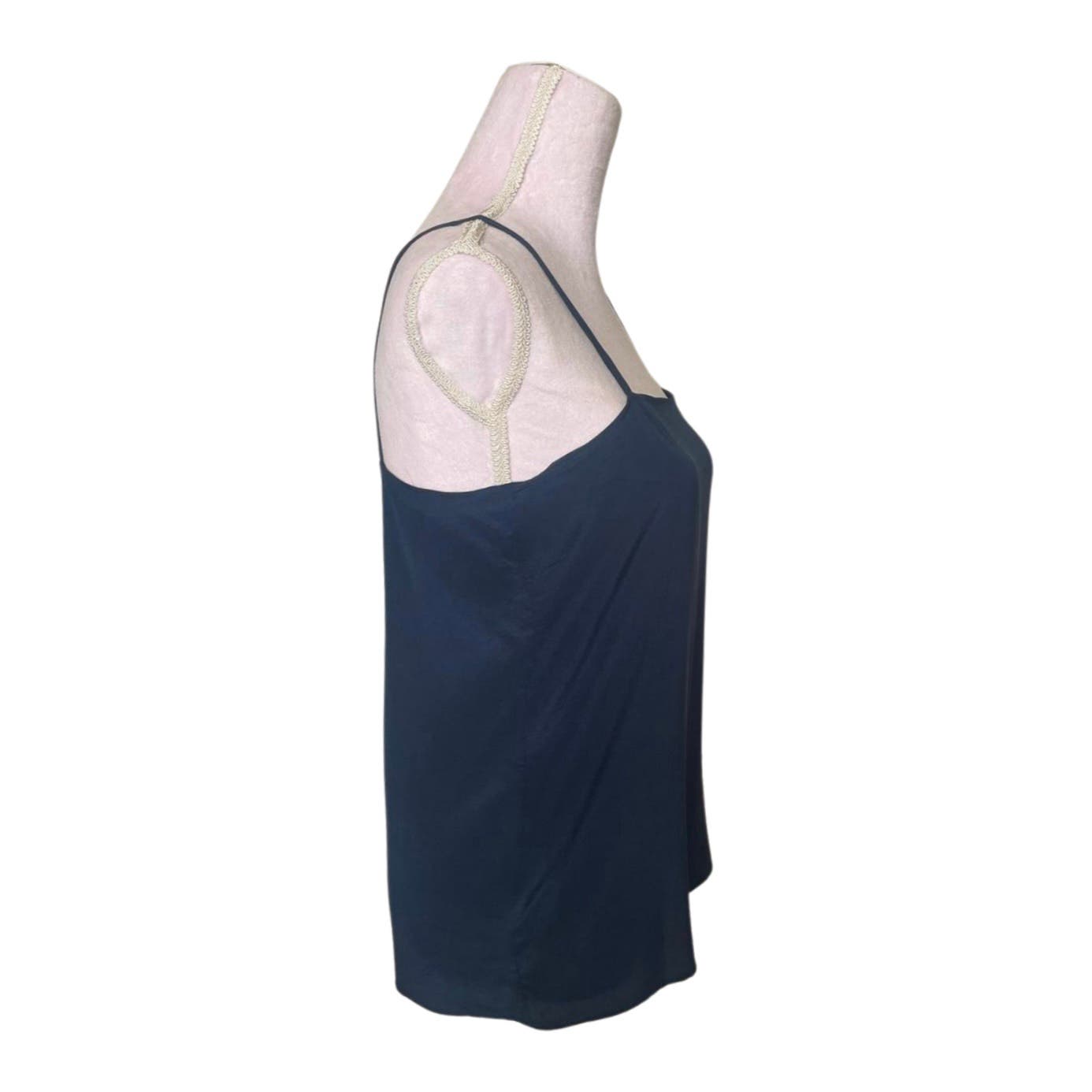 Vintage Gucci Navy Blue Silk Tank - Le Look