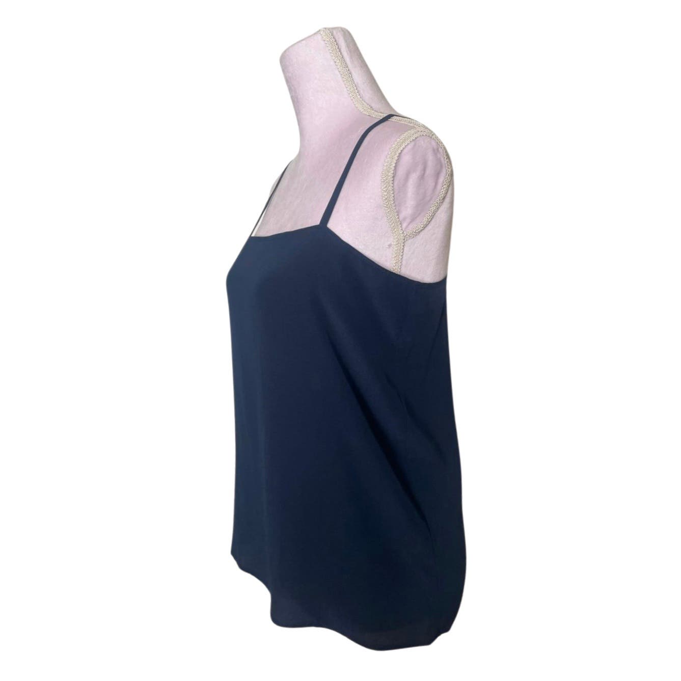 Vintage Gucci Navy Blue Silk Tank - Le Look