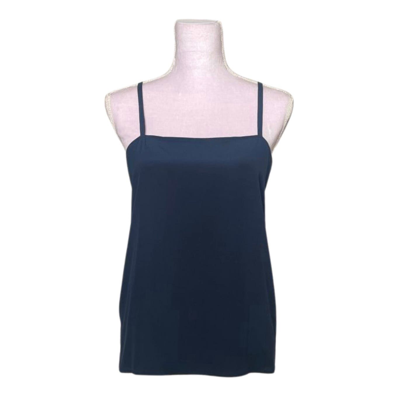 Vintage Gucci Navy Blue Silk Tank - Le Look