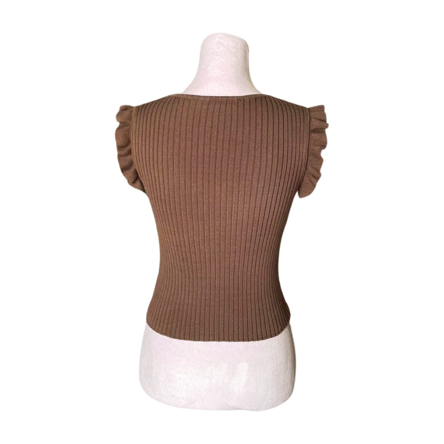 Vintage Miu Miu Brown Sweater Tank - Le Look