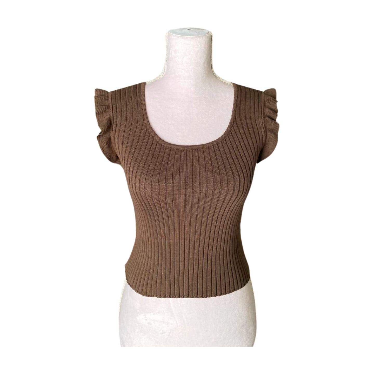 Vintage Miu Miu Brown Sweater Tank - Le Look