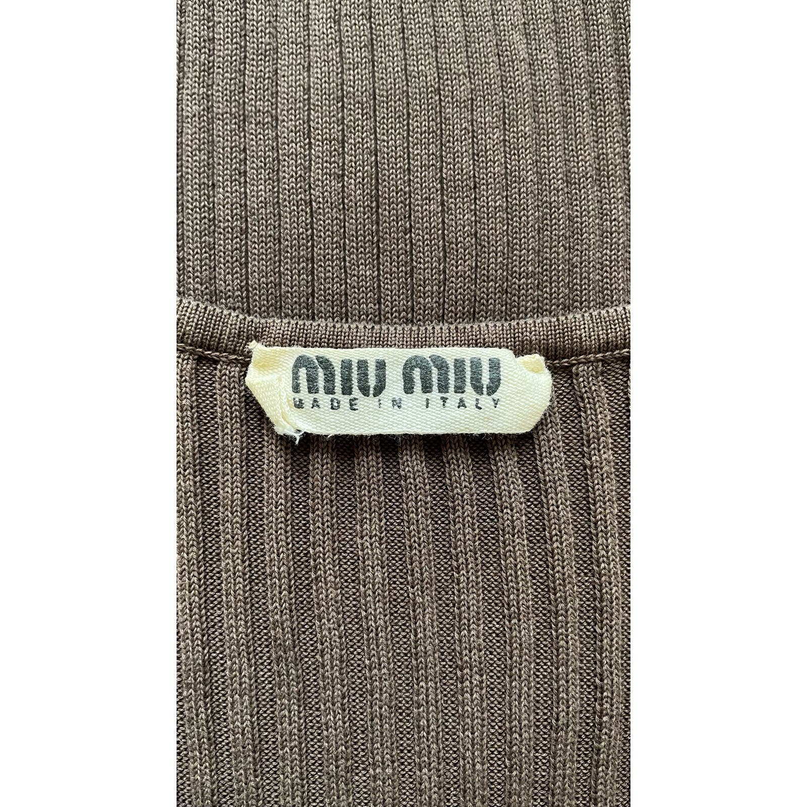 Vintage Miu Miu Brown Sweater Tank - Le Look