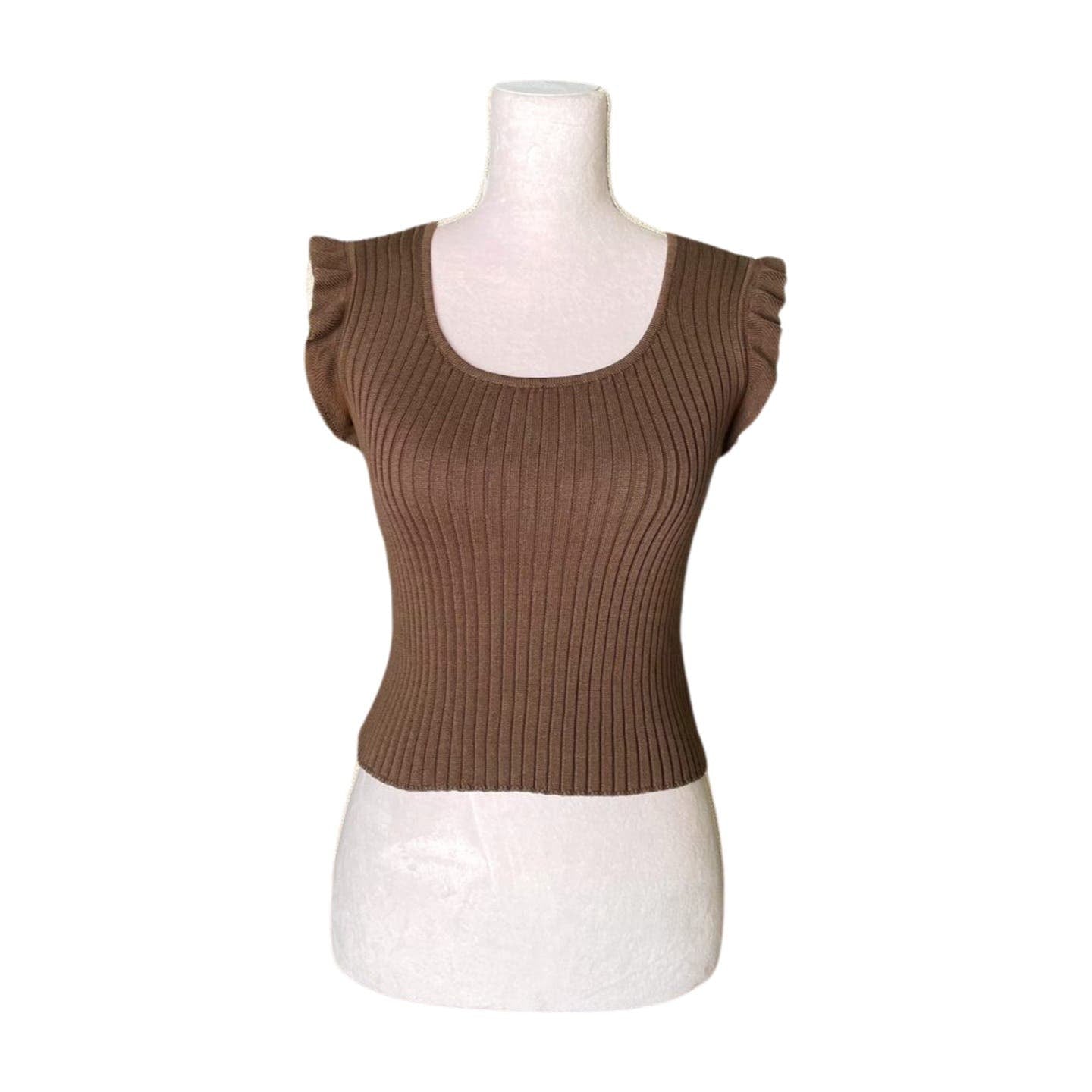 Vintage Miu Miu Brown Sweater Tank - Le Look