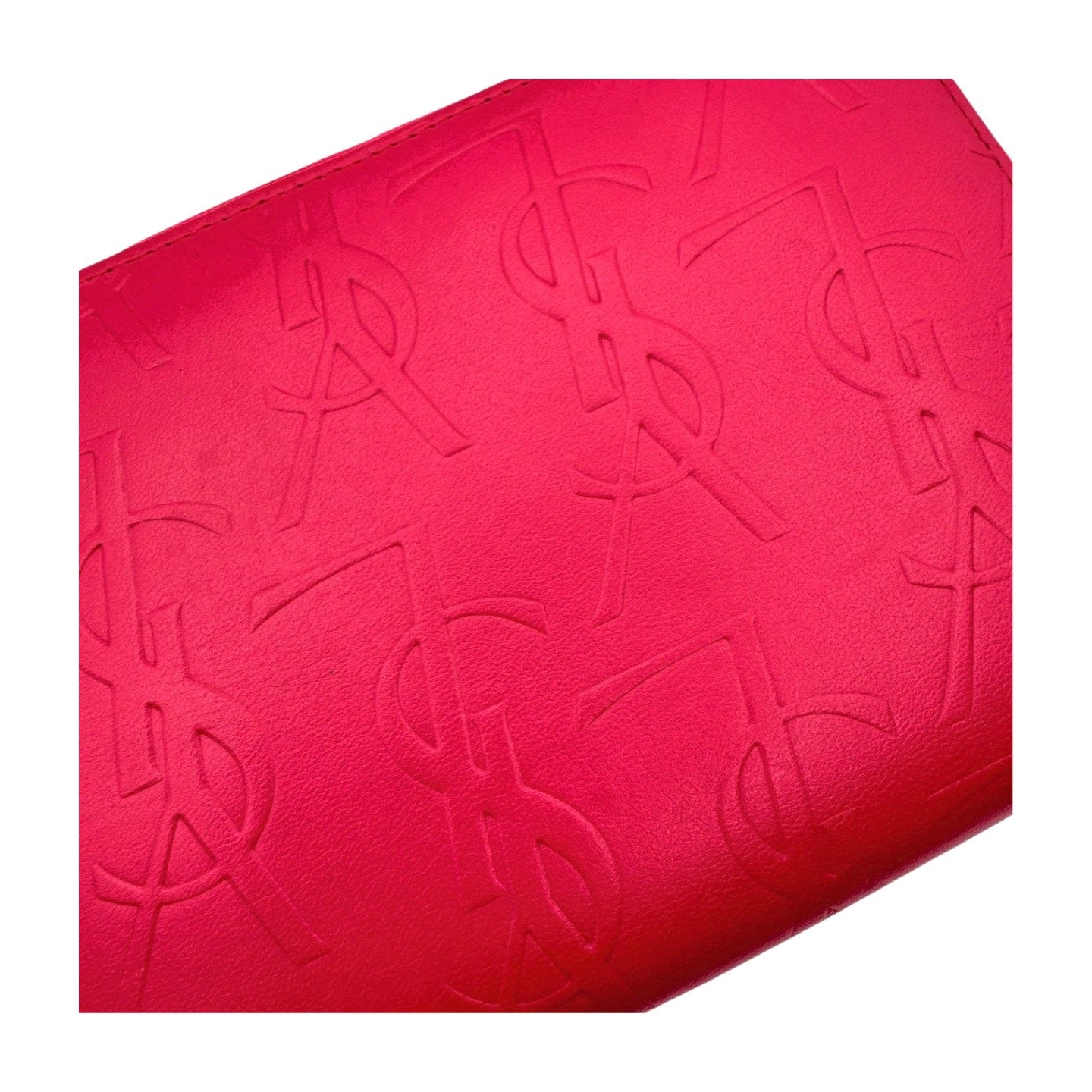 Vintage YSL Embossed Fuchsia Wallet - Le Look