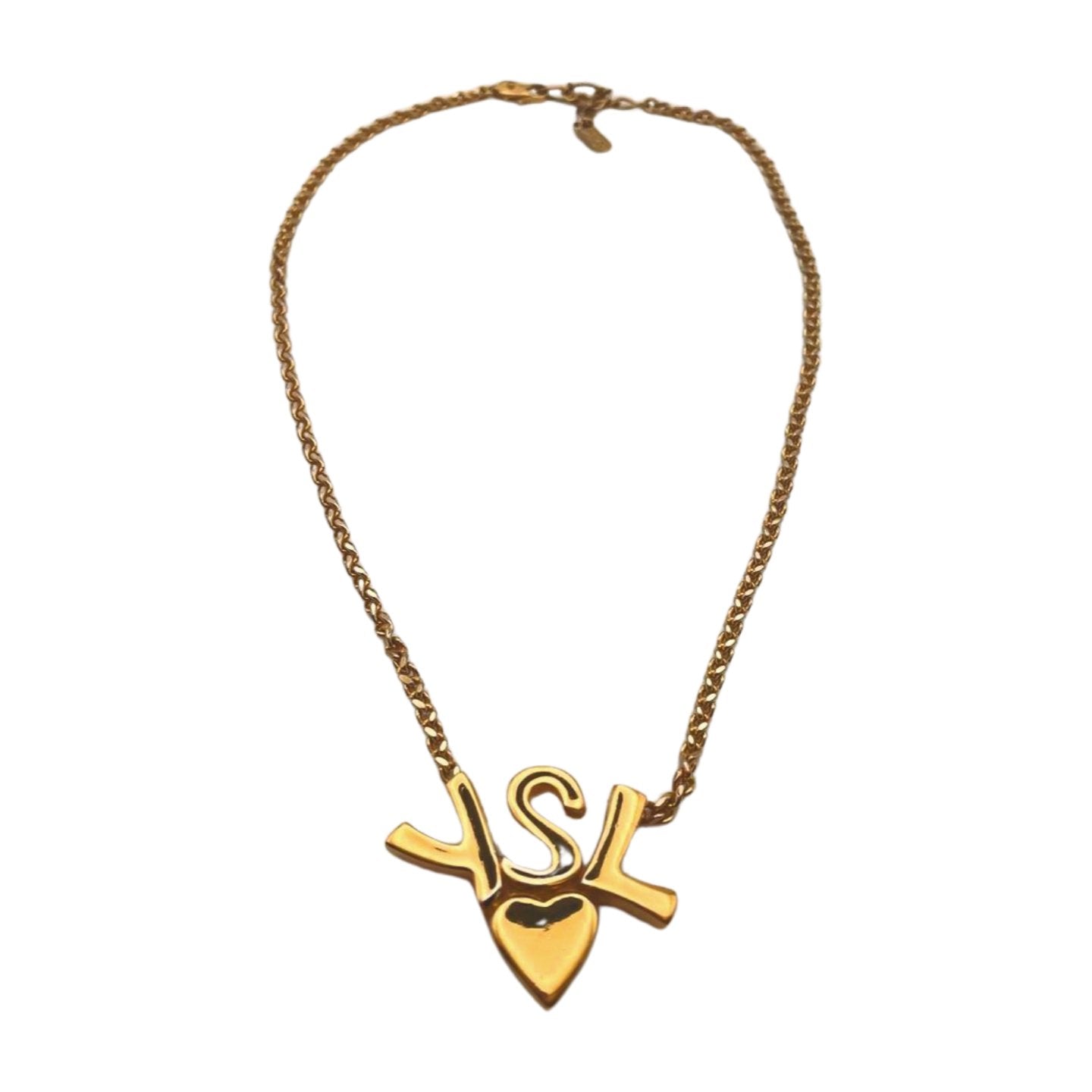 YSL Logo Heart Necklace - Le Look