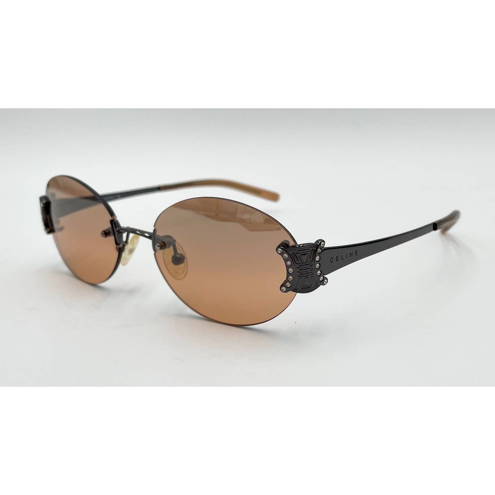 Celine Triomphe Oval Metal Sunglasses - Le Look
