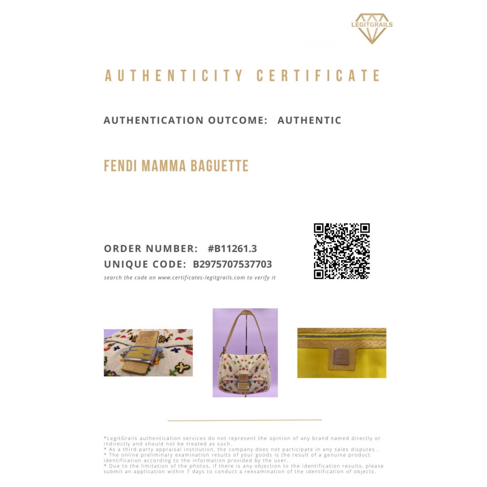 Fendi Mamma Baguette Linen Beaded Ecru - Le Look